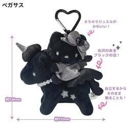 Hello Kitty 高級毛公仔吊飾 黑色 飛馬 天鵝 毛公仔 掛飾 登山扣 Sanrio 圖 2