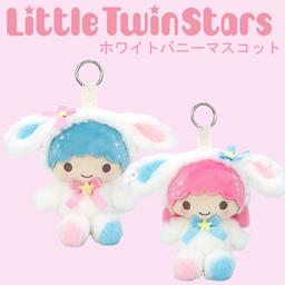 Little Twin Stars Kiki Lala 毛公仔吊飾 白兔款 圖 1