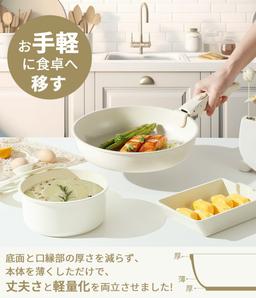CAROTE Ice Cream 系列 米色鍋具套裝 圖 8
