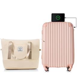 TANOBI T9088 輕量可登機行李箱 配備TSA鎖、USB充電口及杯架 圖 56