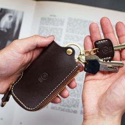 Porcorosso 日本製真皮四連拉鏈智能鑰匙包 圖 32