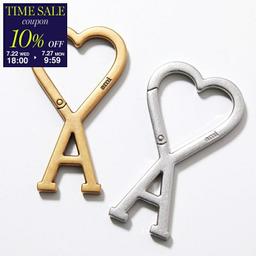 ami paris AMI DE COEUR 愛心標誌金屬鎖匙扣 UKR907 369