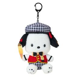 Pochacco 毛公仔吊飾（2026年Sanrio角色大賞第4彈 Sanrio穿搭系列） 圖 1