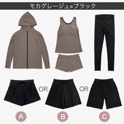 Dearcolon rs005set5 修飾體型連帽防曬泳衣5件套裝（連打底褲） 圖 48