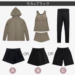 Dearcolon rs005set5 修飾體型連帽防曬泳衣5件套裝（連打底褲） 圖 35