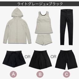 Dearcolon rs005set5 修飾體型連帽防曬泳衣5件套裝（連打底褲） 圖 41