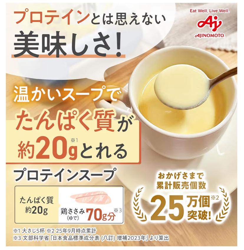 味之素粟米湯蛋白粉 Protein Soup 每份約20g蛋白質