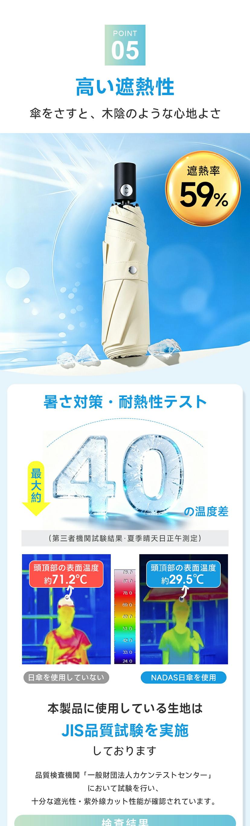 NADAS 形狀記憶自動開合晴雨兼用摺疊傘(6骨) 圖 11