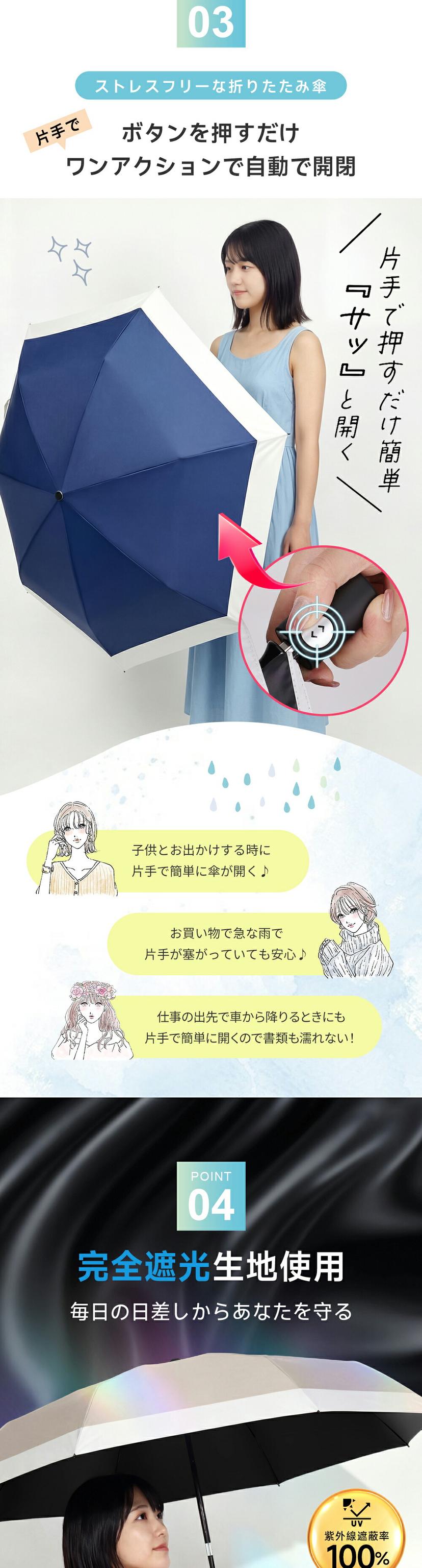 NADAS 形狀記憶自動開合晴雨兼用摺疊傘(6骨) 圖 9