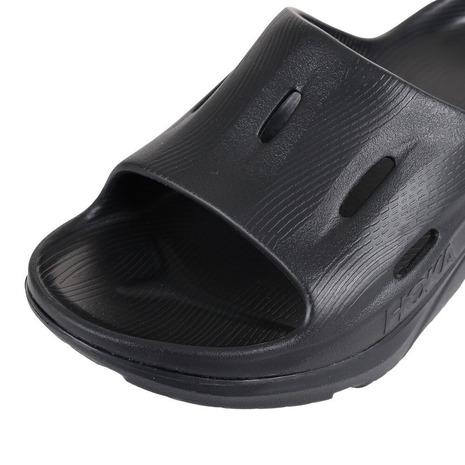 HOKA 男女裝 Ola Recovery Slide 3 黑色涼鞋 圖 4
