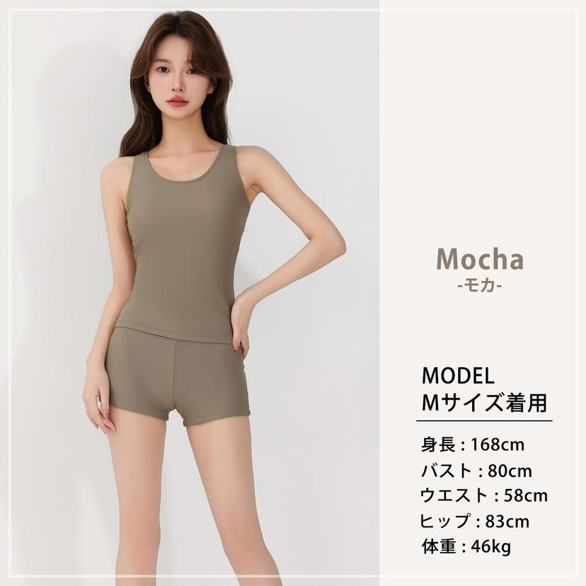 Teddy Shop 女裝坦基尼分體泳衣兩件套 無袖連胸墊上衣 短褲 遮肚顯瘦運動泳衣 圖 19